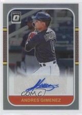 2021 Donruss Optic Retro 1987 Signatures Holo Prizm Andres Gimenez Auto 5r6