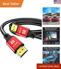 Ultra HD 8K HDMI Cable 1.5ft - High Speed 48Gbps, Compatible with PS5, Xbox