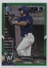 2018 Bowman Draft Chrome Green Refractor /99 Micah Bello #BDC-111 1dm4