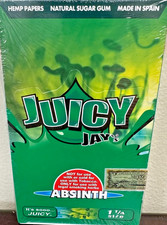 JUICY JAY'S  1 1/4 Absinth 24 Packs Full Box Cigarette rolling Paper new not raw