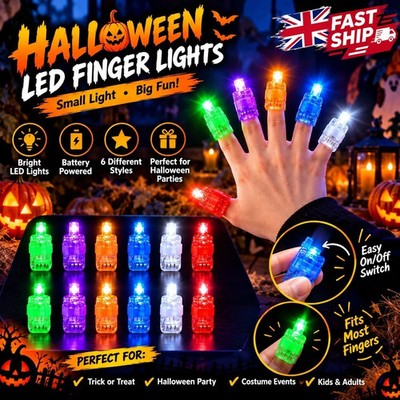 50 Stck. Halloween Finger Lichter LED leuchten Spielzeug Party Tasche Füllung Trick Leckerli Geschenke