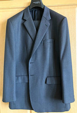 Brook Taverner Men’s Grey 2pc Suit 48R Jacket 46R Trousers Single-Breasted
