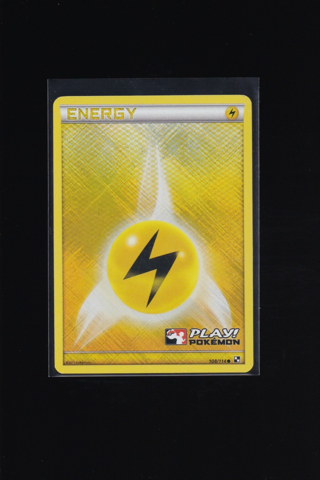 Lightning Energy 108/114 Black & White Play! Pokemon League Pokemon TCG Card LP