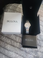Bulova Men's 96A000 Silver Tone Stainless Steel Watch with Display Box.