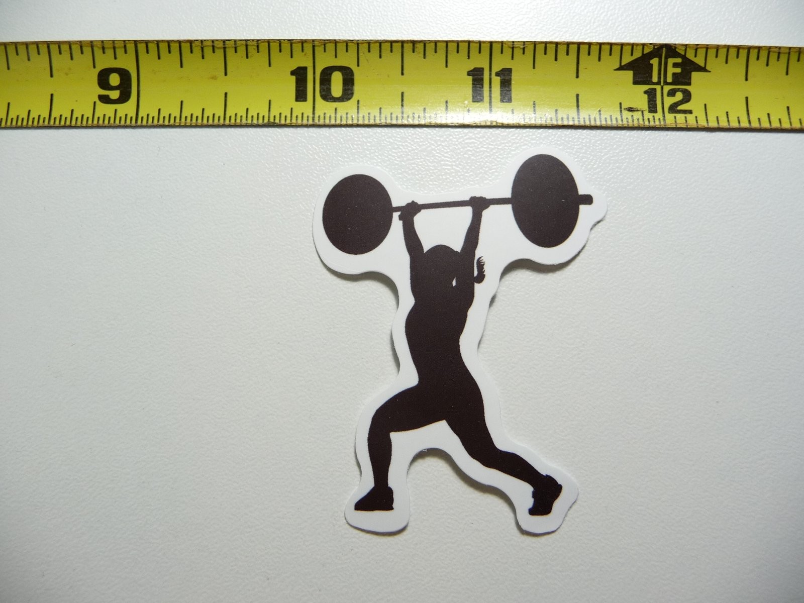Strong Girl Woman Barbell Gym Sticker for Weightlifting Fitness