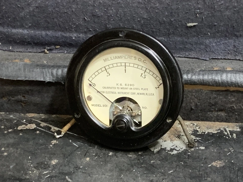 1930 Western Electric 46 tubo amplificador KS-6290 placa medidor de corriente ERPI película Foto 2 de 4