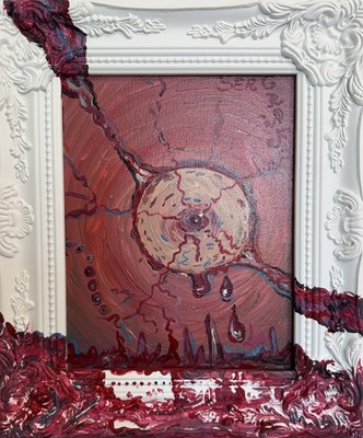 Serg Graff ''Mystic Eye'' Original Abstract Painting Framed Surreal Vision Art COA