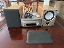 DENON CD RECEIVER RCD-M33 WITH SPEAKER, and remote.