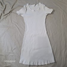 Spell and the GypsyCosmos Rib Tee Dress Knit Mini Dress in Wheat Size M