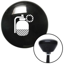 White Grenade W Pin Black Retro Shift Knob W M16x1.5 Insert Shifter Auto Brody