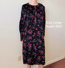 Aria Women s Long Sleeve Stretch Velour Sleepwear Nightgown, Large