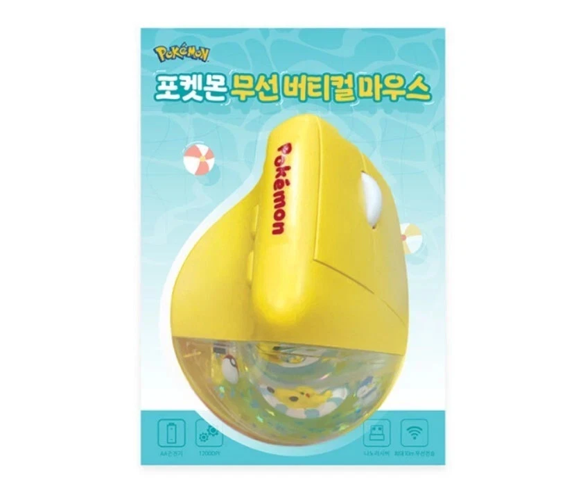 POKEMON Vertical Figure Wireless Mouse 2.4GHz Bluetooth Official Genuine NEW - Image 2 of 4