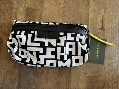 Longchamp Le Pliage Noir/Blanc Cosmetic Travel Pouch