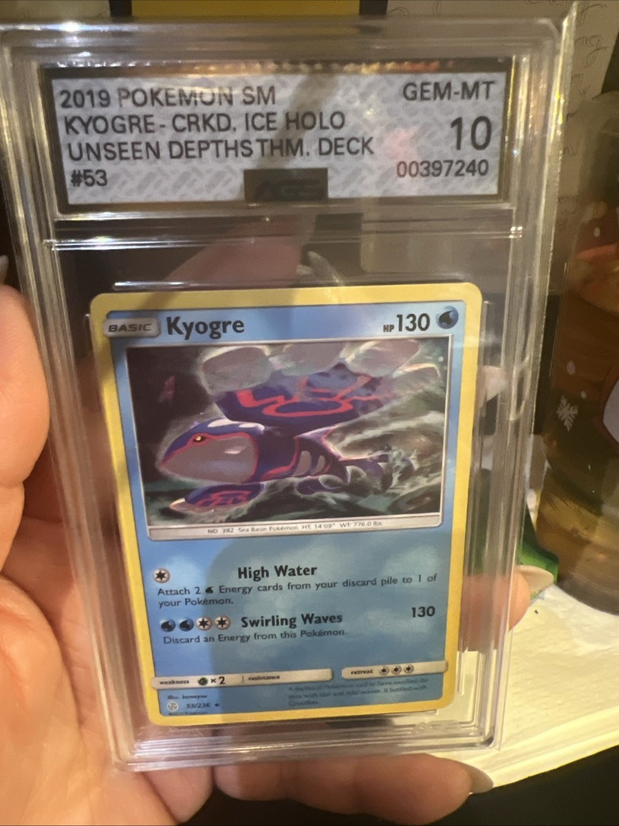 2019 Pokémon Sun & Moon Kyogre cracked Ice Holo - Unseen Depths