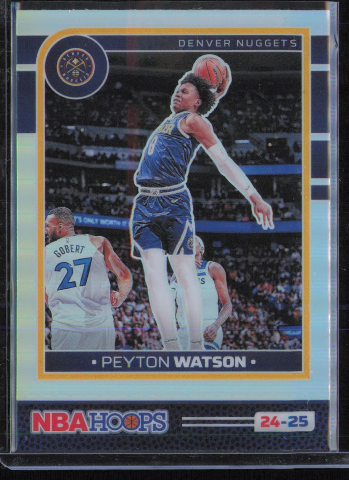 2024-25 Hoops #73 Peyton Watson Premium Prizms Silver