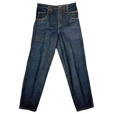 Vintage 90s Mom Jeans Womens 8 High Rise Medium Wash USA Made Tapered Denim