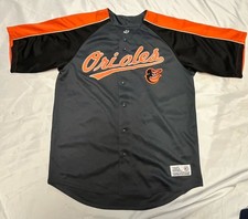 Vintage Baltimore Orioles Jersey Dynasty Baseball MLB Stitch  Mens L Gray Orange