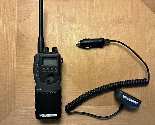 Hummingbird Marine Radio VHF5 with 12V Adapter Accessory==Works Well