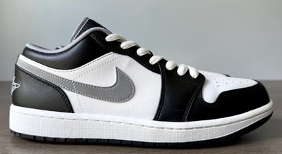 Nike Air Jordan 1 Low Mens Size 9 Black Particle Grey White 553558