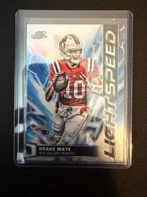 Topps cosmic Chrome 2025 Drake Maye Patriots #LS-8 Light Speed Insert