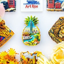 Taiwan Taipei 101 Pineapple 3D Resin Refrigerator magnet travel souvenirs craft