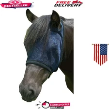 Comfortable Fly Mask for Miniature Horses - Breathable Mesh with UV Shielding