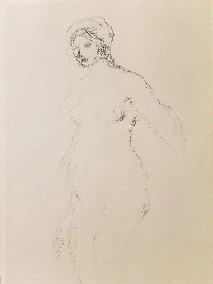 Auguste Renoir, Original Lithographie, Baigneuse nue Nackte, im Druck signiert - Bild 2 von 4