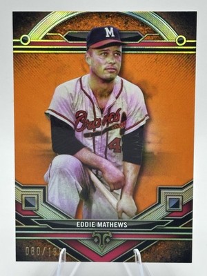 2024 Topps Triple Threads - Eddie Mathews #199 Amber /199 Braves