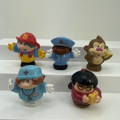 Vintage Lot 5 Little Tikes Toddle Tots Chunky People Figs Monkey Rescue Workers