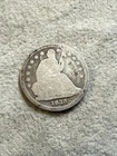 1838 Seated Liberty Dime Coin Large Stars No Drapery G Good Condition 7637