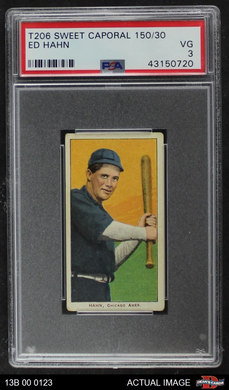 1909 T206 Ed Hahn White Sox PSA 3 - VG