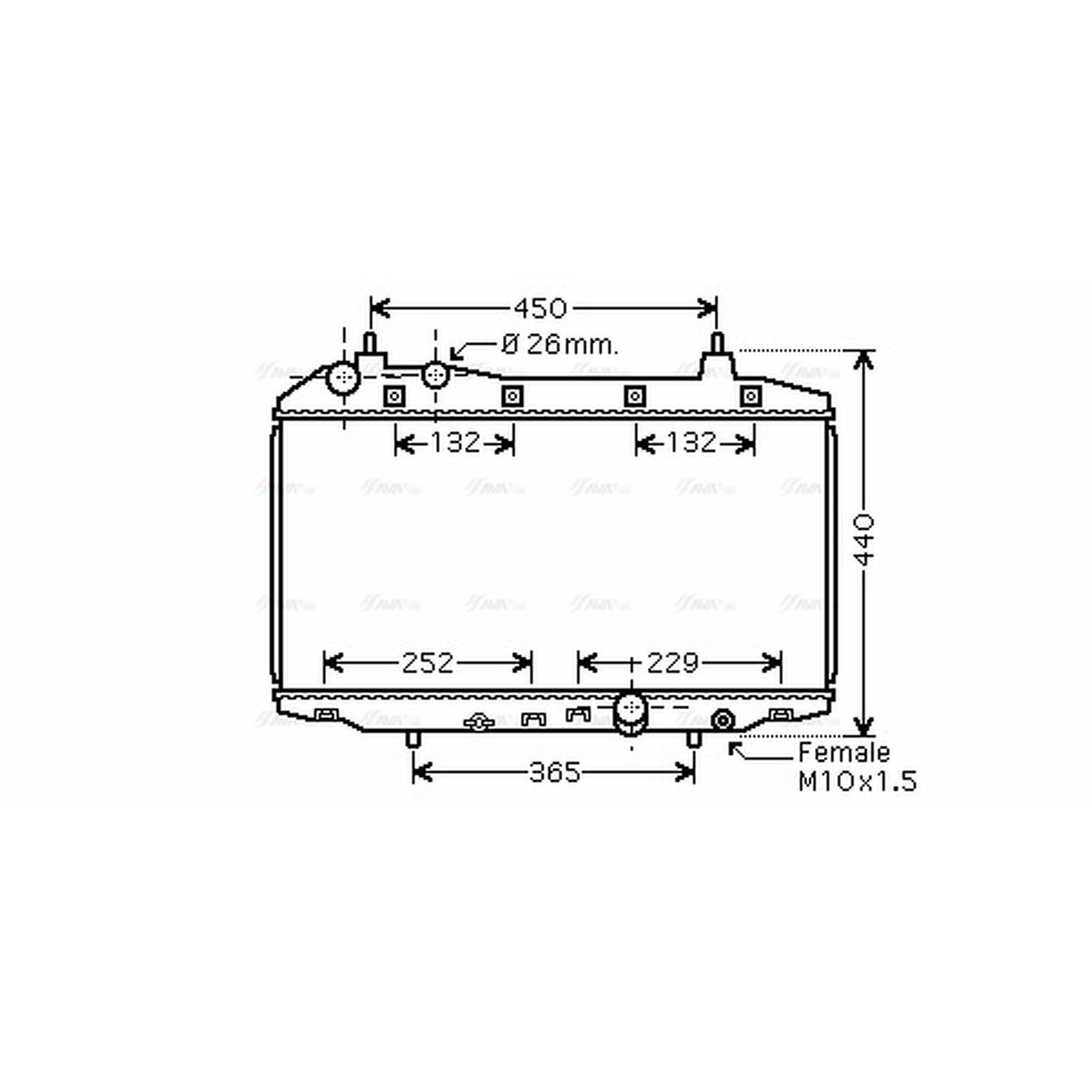 Radiator HD2188 AVA 19010RSHE01