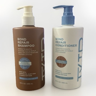 TXTUR Bond Repair Shampoo/Conditioner Moringa Oil, Aloe Vera, & Quinoa Peptides