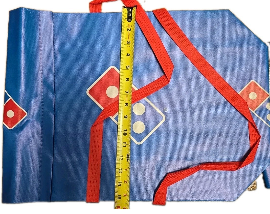 Domino's Pizza Lot of 2 Hot Food Pickup 16"x16" Delivery Bags Thin Light