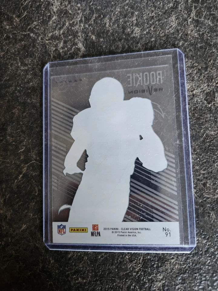 2015 Panini Clear Vision Rookie ReVision Wes Welker Card# 91 - Image 2 of 2