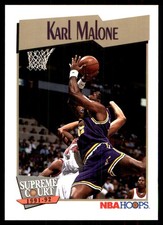Karl Malone 1991-92 Hoops #499 Utah Jazz NBA READ FREE SHIPPING AutographDen