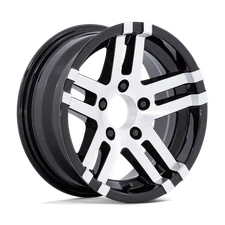 15x6 Helo HE821 Big Dog Gloss Black Machined Wheel 6x5.5 (-6mm)
