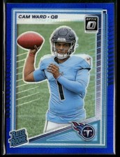 2025 Panini Donruss Optic Cam Ward Rated Rookie Blue Hyper Prizm RC #293