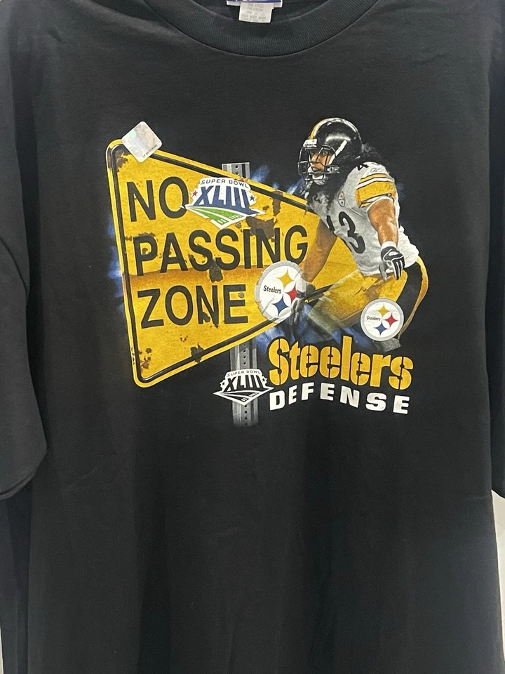 Camisa masculina vintage Pittsburgh Steeler XL Reebok zona de passagem Troy Polamalu Y2K - Imagem 2 de 4