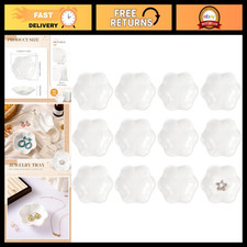 12 Pcs Ceramic Ring Trinket Dish Set - Jewelry Organizer Tray for Gifts