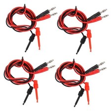 4Pair 4MM Banana Plug to Test Hook Clip Test Lead Cable for for Multi-Meter,