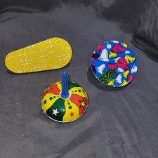 3 Vintage US Metal Toy Mfg Co. Metal Noise Makers Clown Circus Dancing