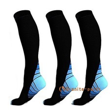 3Pairs Women Men Compression Knee High Socks Stockings Medical Support S/M-X/XL