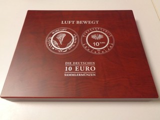 LEUCHTTURM Samtschatulle / Kassette für alle 15 x 10 Euro Polymer LUFT BEWEGT