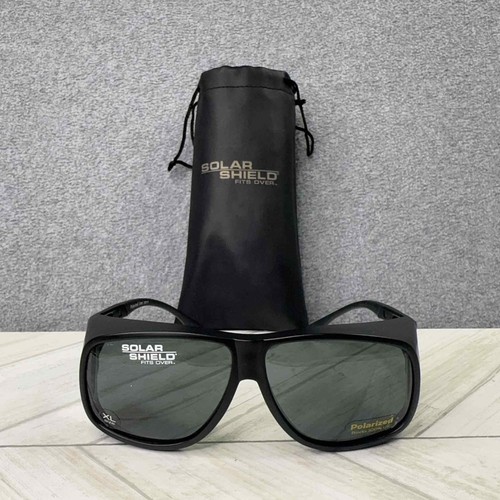 Solar Shield Fits Over Sunglasses Black Black Polarized Lens 23212 Size XL - Picture 4 of 6