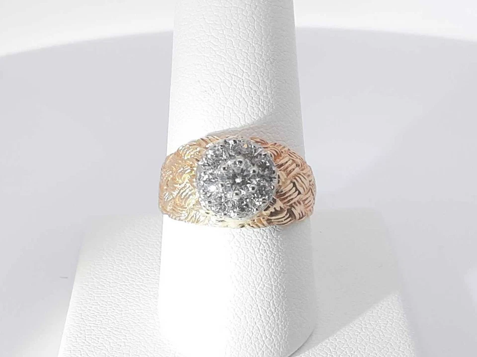 .32 Ctw Diamonds 14k Yellow Gold 14k 5.2 Grams Ring Size 8 Sd0425pizsa
