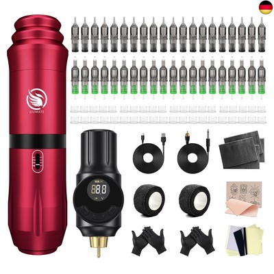 Complete Rotary Pen Maschine Set mit Wireless Battery Power Supply 40pcs