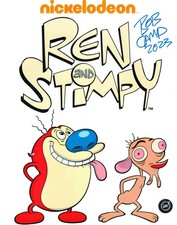 Bob Camp Autographed Ren & Stimpy 8x10 photo