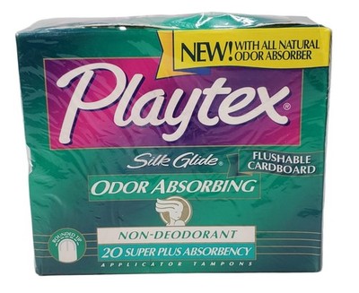 Vtg 1998 Playtex Silk Glide SUPER PLUS Non Deodorant 20 Per Box Sealed