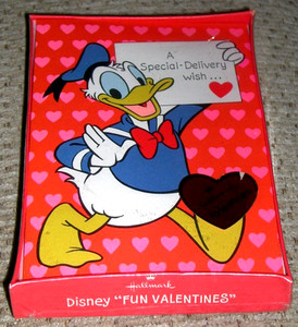 VINTAGE HALLMARK DISNEY FUN VALENTINES MICKEY DONALD DUCK GOOFY UNUSED